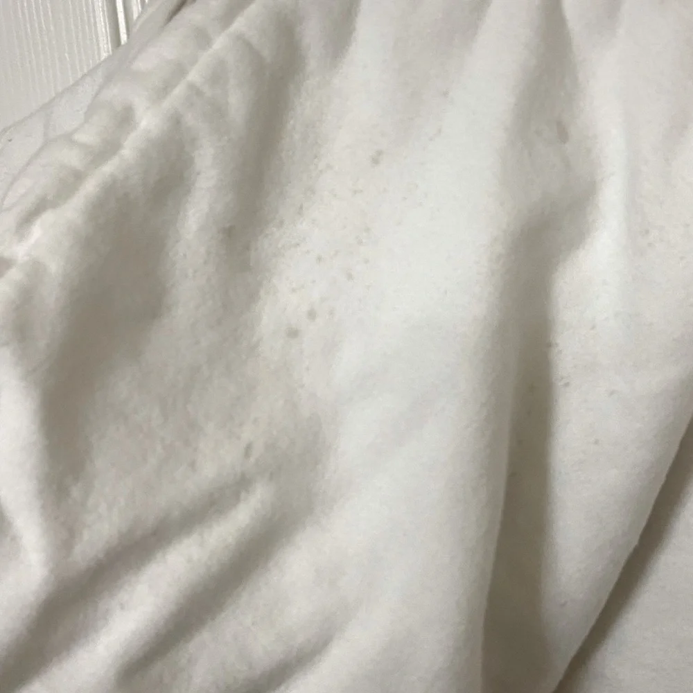 Retro John Galt Brandy Melville White & Ref Flame Sleeves Hoodie OS - Picture 5 of 9